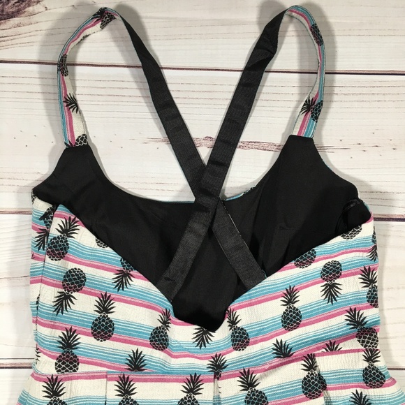 ZARA Pineapple Print Dress Size Large - Picture 6 of 8